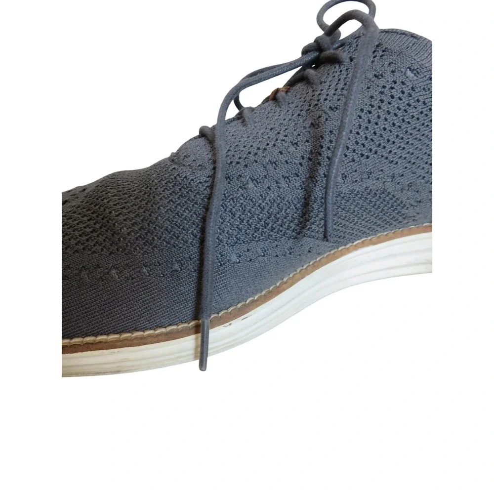 Cole Haan Original Grand Stitch Lite Gray‎ Knit Oxford Lace Up Shoes Mens 13 M